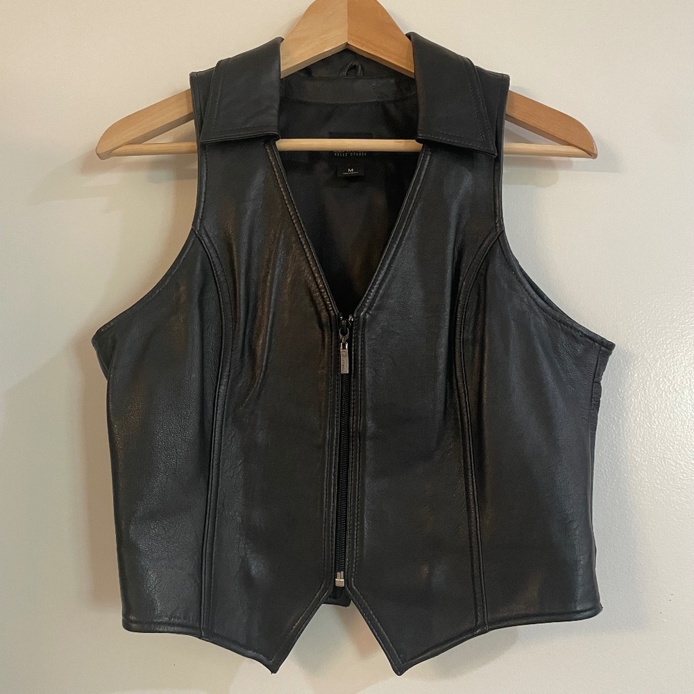 Wilsons Leather Black Leather Vest | Size M Medium | Sexy Biker